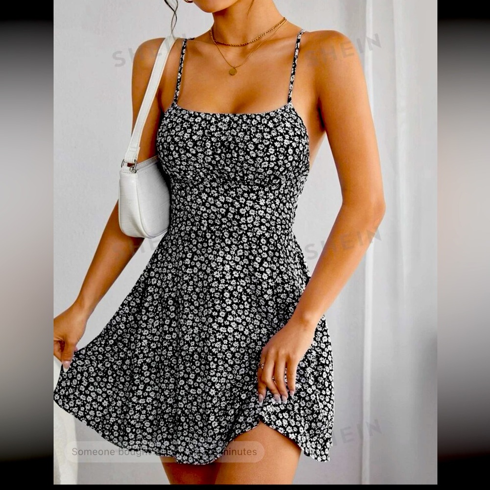 Floral Backless Dress